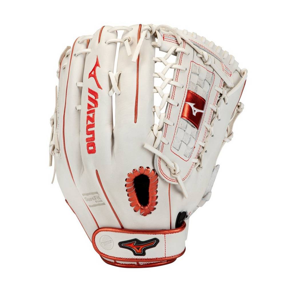 Womens Mizuno MVP Prime SE Fastpitch 13" Softball Gloves White/Red Philippines (LSWQMY418)